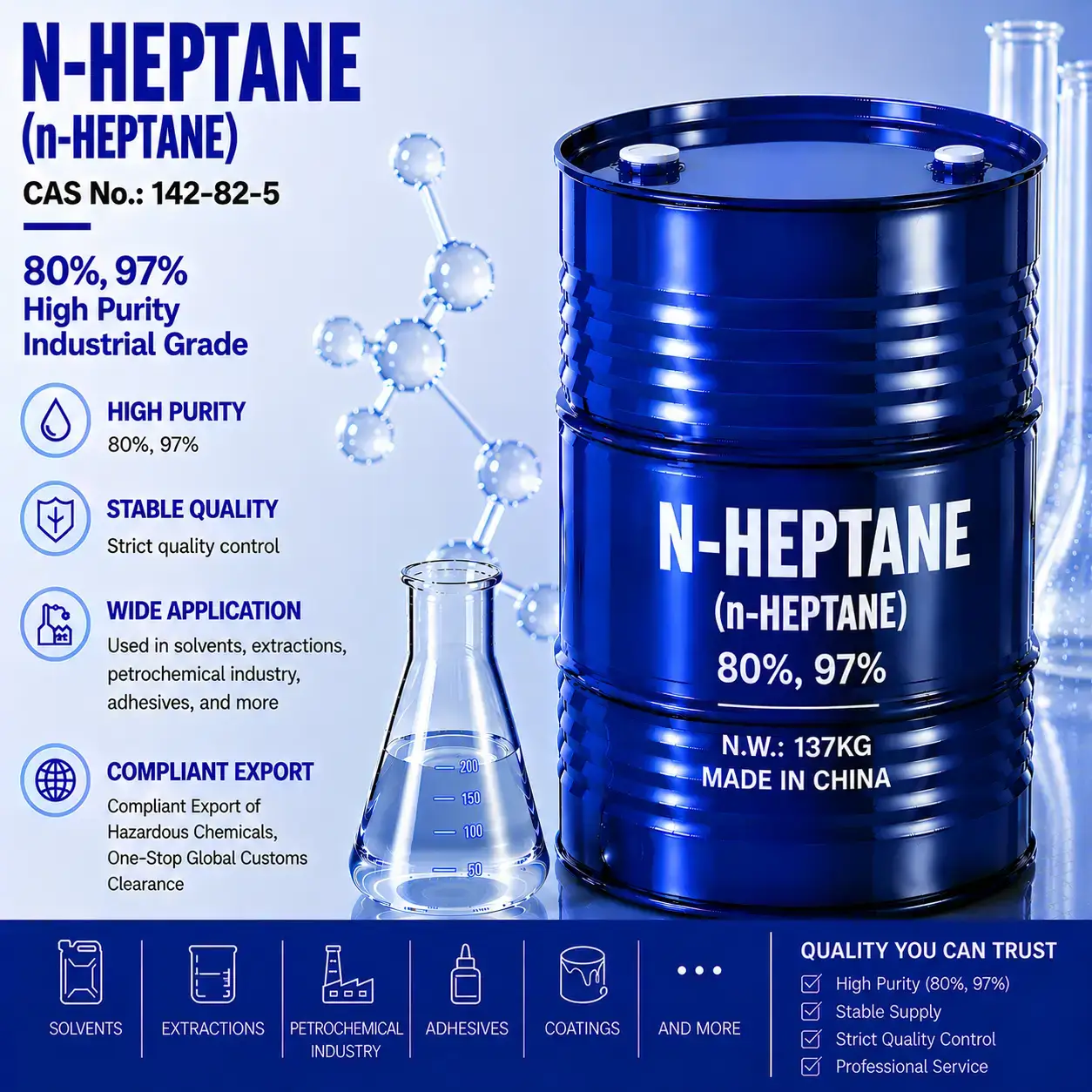 n heptane | high purity industrial grade | cas 142 82 5 | purity ≥97% | low boiling hydrocarbon solvent extraction & cleaning agent export n heptane | high purity industrial grade | cas 142 82 5 | purity ≥97% | low boiling hydrocarbon solvent extraction & cleaning agent export