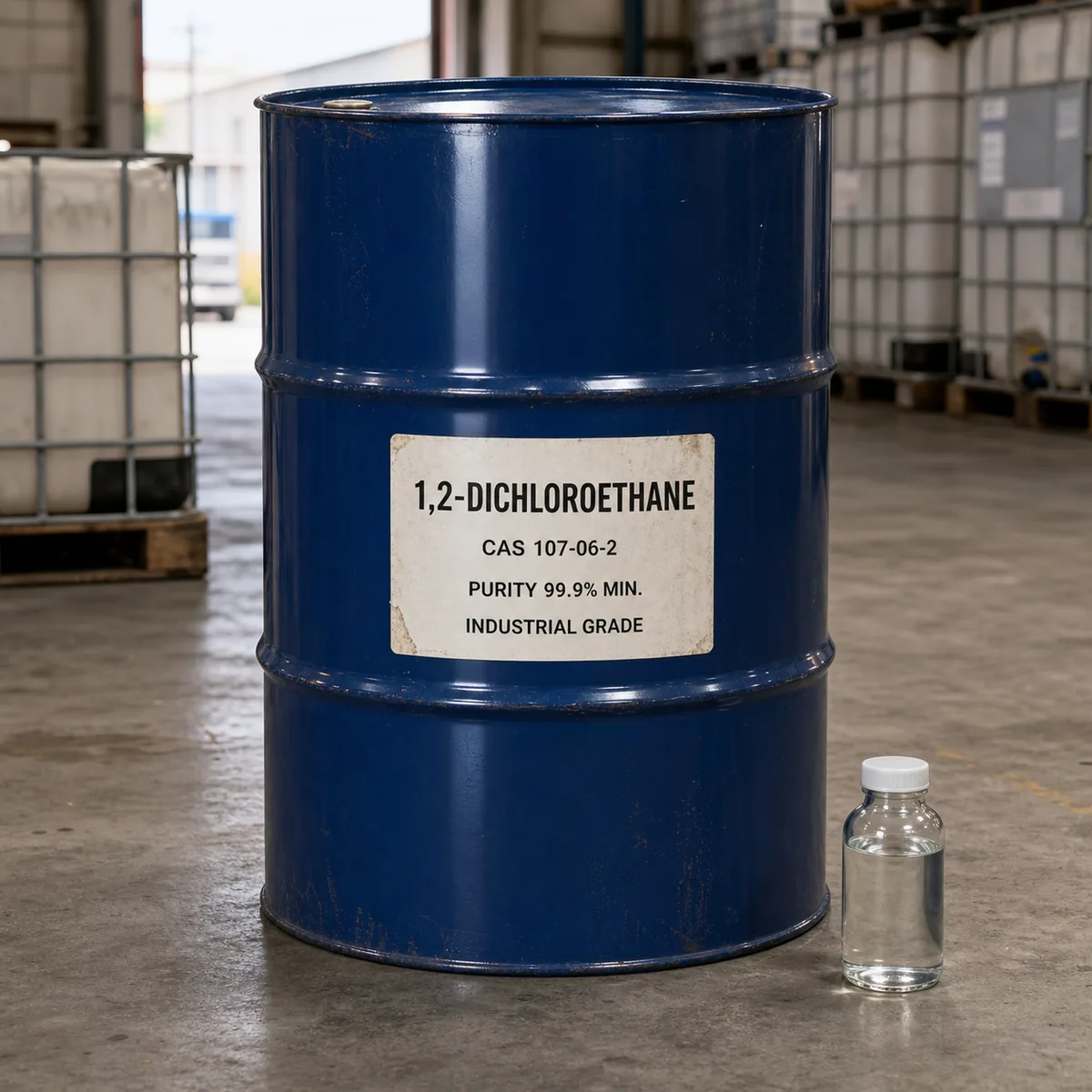 1,2-Dichloroethane Industrial Drum CAS 107-06-2 1,2-Dichloroethane industrial grade drum, CAS 107-06-2, purity 99.9% min., supplied by Xinchen