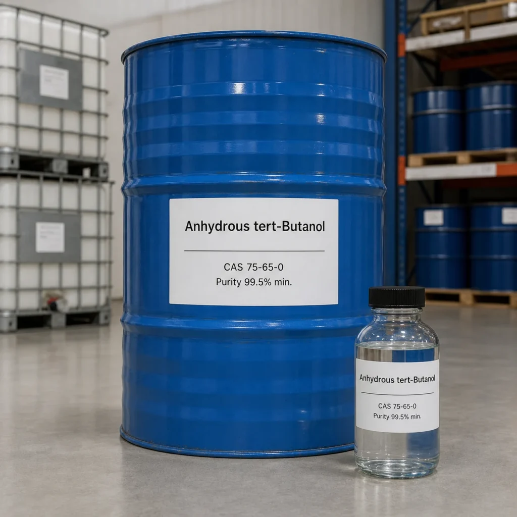 Anhydrous tert-Butanol CAS 75-65-0 99.5% min. low-moisture tertiary alcohol solvent and chemical raw material from Xinchen