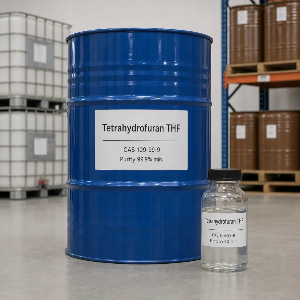 Tetrahydrofuran (THF) CAS 109-99-9: SDS, COA and Export Document Checklist Tetrahydrofuran THF CAS 109-99-9 99.9% min. ether solvent for polymers, coatings, adhesives and synthesis from Xinchen