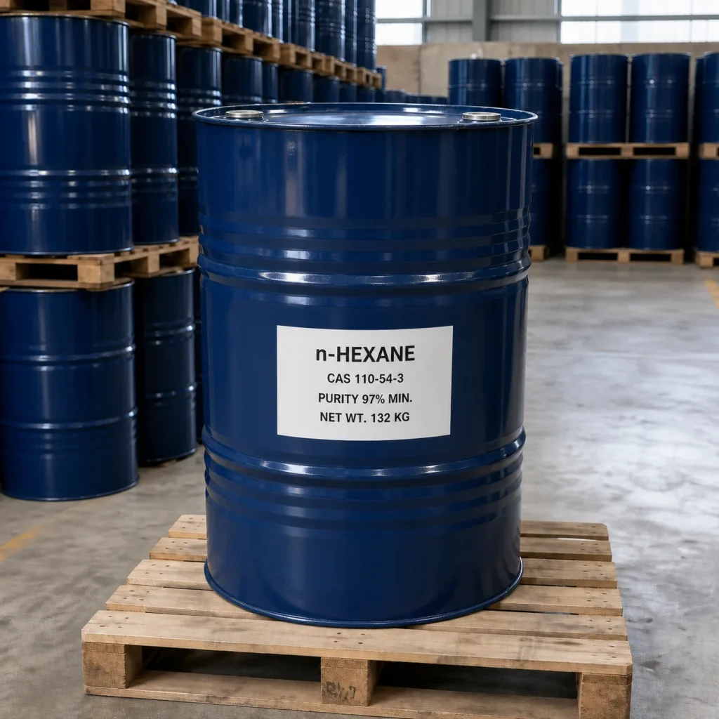 n-Hexane CAS 110-54-3 industrial grade 97% min in 200L steel drum