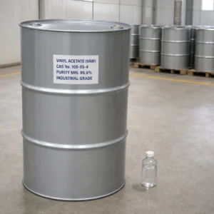 Vinyl Acetate Monomer VAM in a 200L steel drum, CAS 108-05-4, purity 99.9% min., supplied by Xinchen